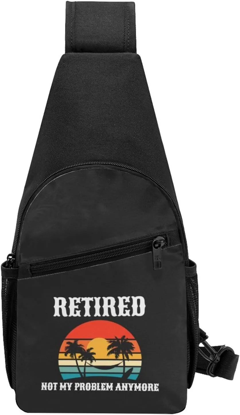Retired 2023 Not My Problem Anymore Chest Pack Leisure Shoulder Crossbody Chest Bag