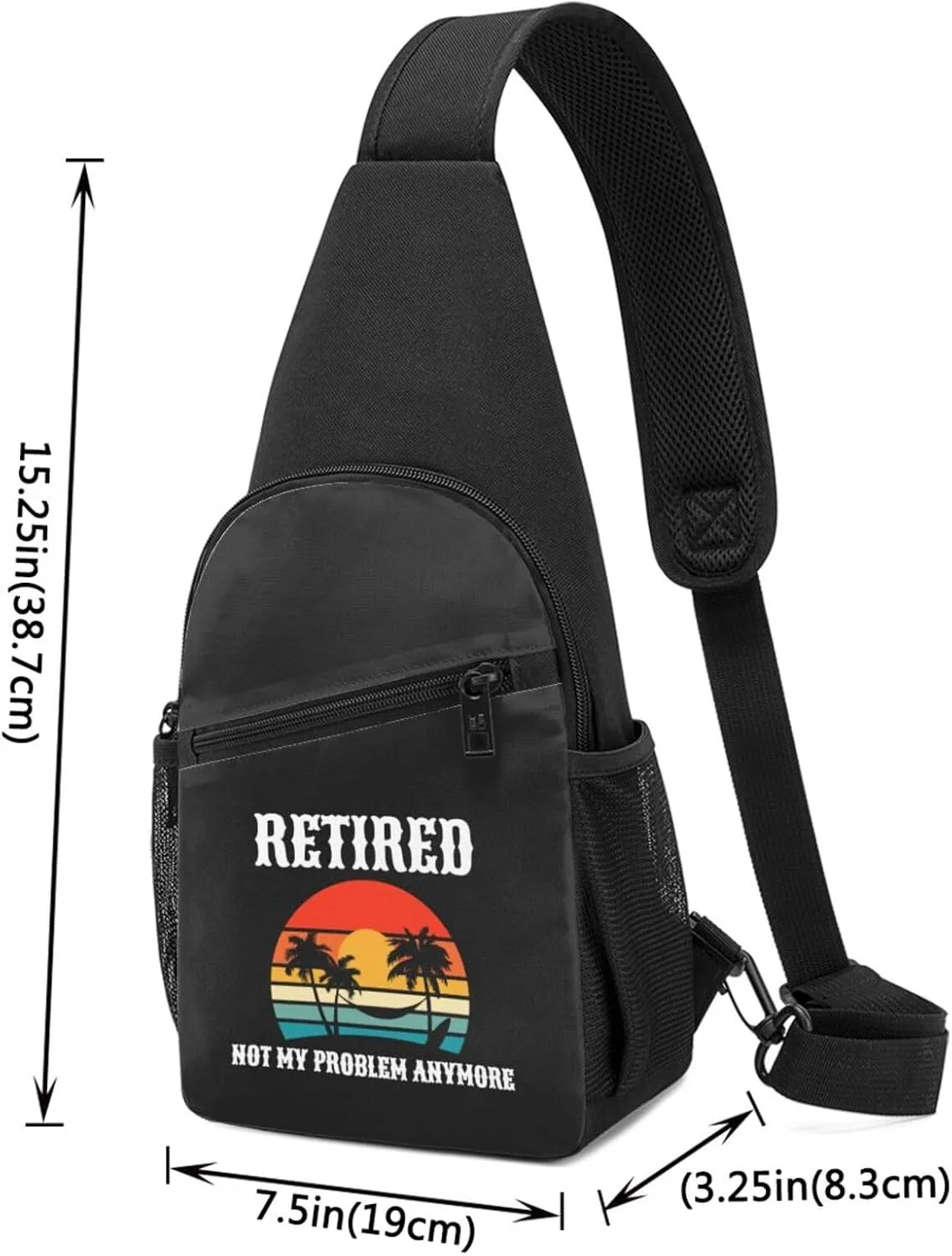 Retired 2023 Not My Problem Anymore Chest Pack Leisure Shoulder Crossbody Chest Bag