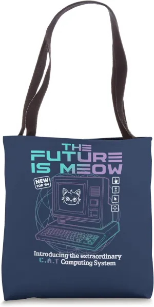 Ripple Junction C.A.T. Computers Future is Meow Funny Tote Bag