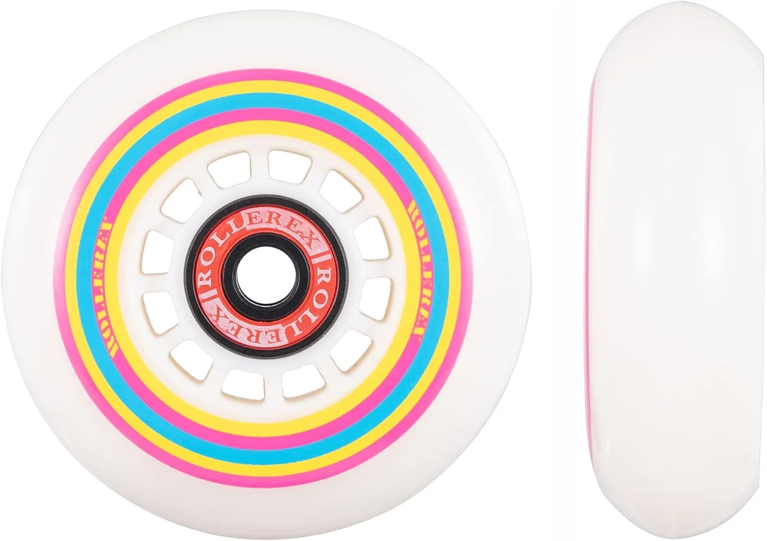 Rollerex Lollipop Boardwalk Inline Skate Wheels (8-Pack with Bearings, Spacers and Washers) (Various Size Options Available)