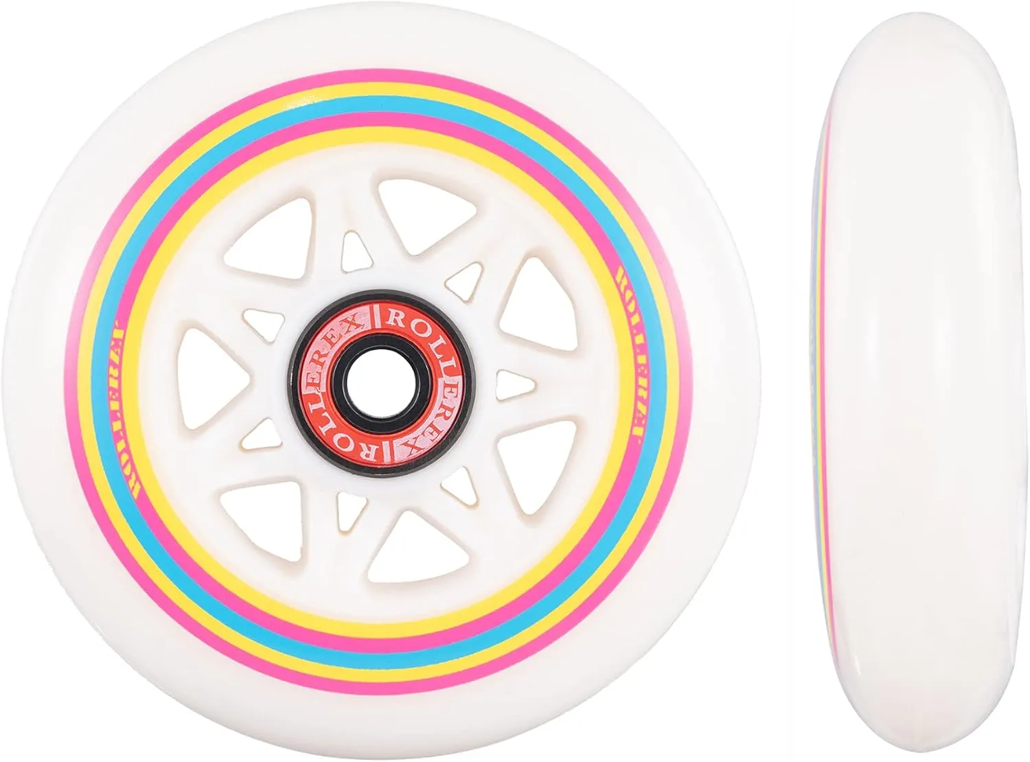 Rollerex Lollipop Boardwalk Inline Skate Wheels (8-Pack with Bearings, Spacers and Washers) (Various Size Options Available)