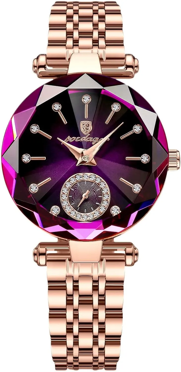 RORIOS Ladies Watches Women's Quartz Watch with Stainless Steel Strap Fashion Diamond Watches Waterproof Wrist Watch for Women