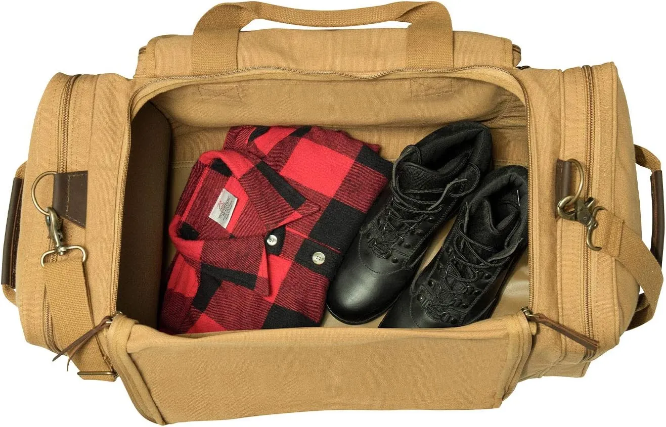 Rothco Leather and Canvas Weekend Travel Bag