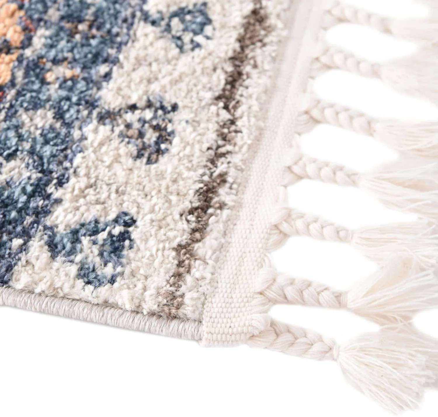 Rugs.com Aramis Collection Rug – 3' x 5' Blue Medium Rug Perfect for Entryways, Kitchens, Breakfast Nooks, Accent Pieces