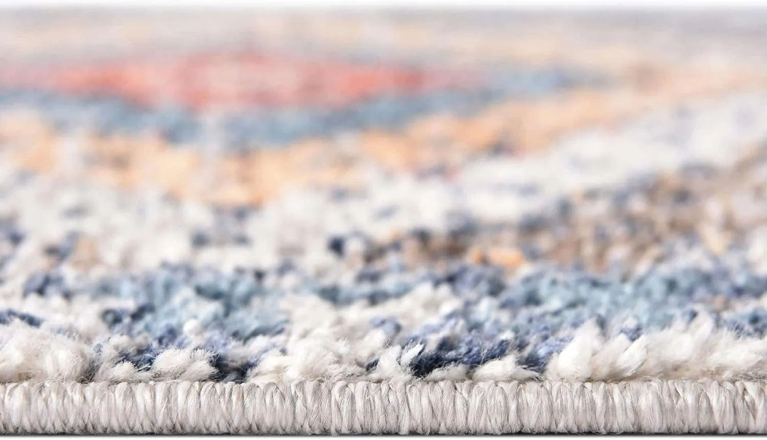 Rugs.com Aramis Collection Rug – 3' x 5' Blue Medium Rug Perfect for Entryways, Kitchens, Breakfast Nooks, Accent Pieces