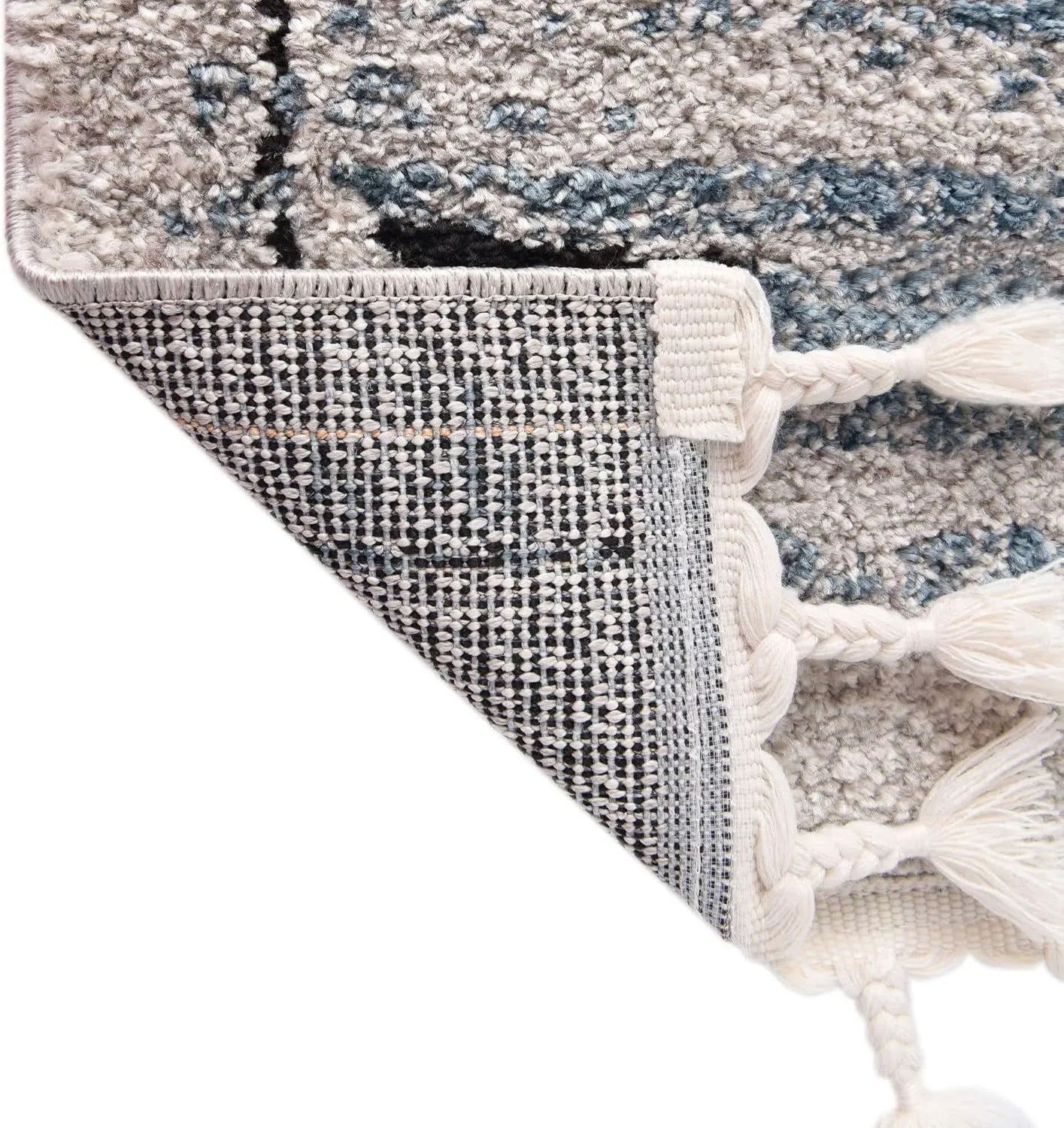 Rugs.com Aramis Collection Rug – 3' x 5' Blue Medium Rug Perfect for Entryways, Kitchens, Breakfast Nooks, Accent Pieces