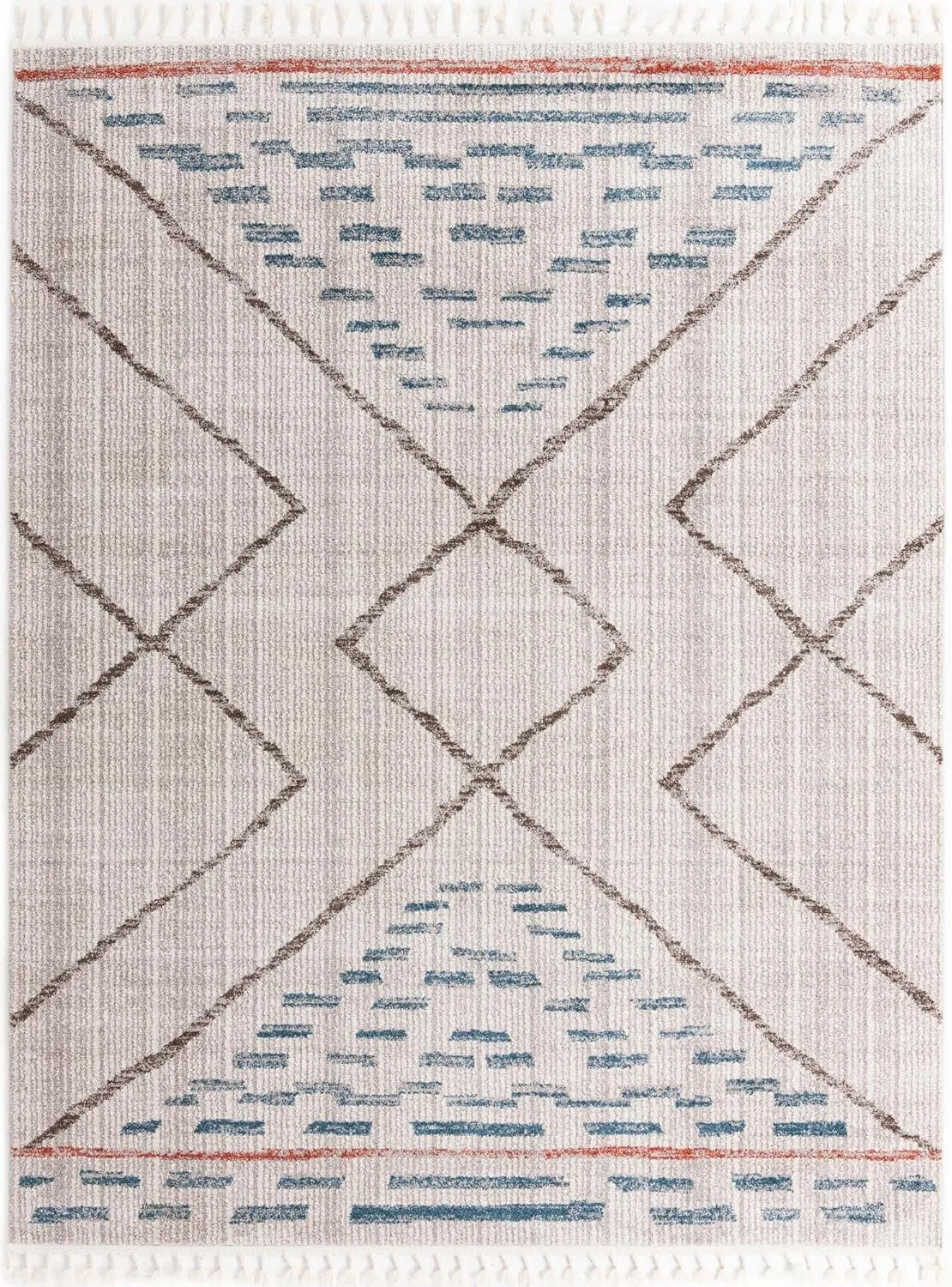 Rugs.com Aramis Collection Rug – 5' x 8' Ivory Medium Rug Perfect for Bedrooms, Dining Rooms, Living Rooms