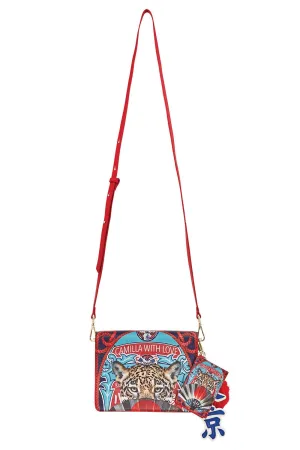 SAFFIANO CROSS BODY BAG LEOPARD WITH LOVE