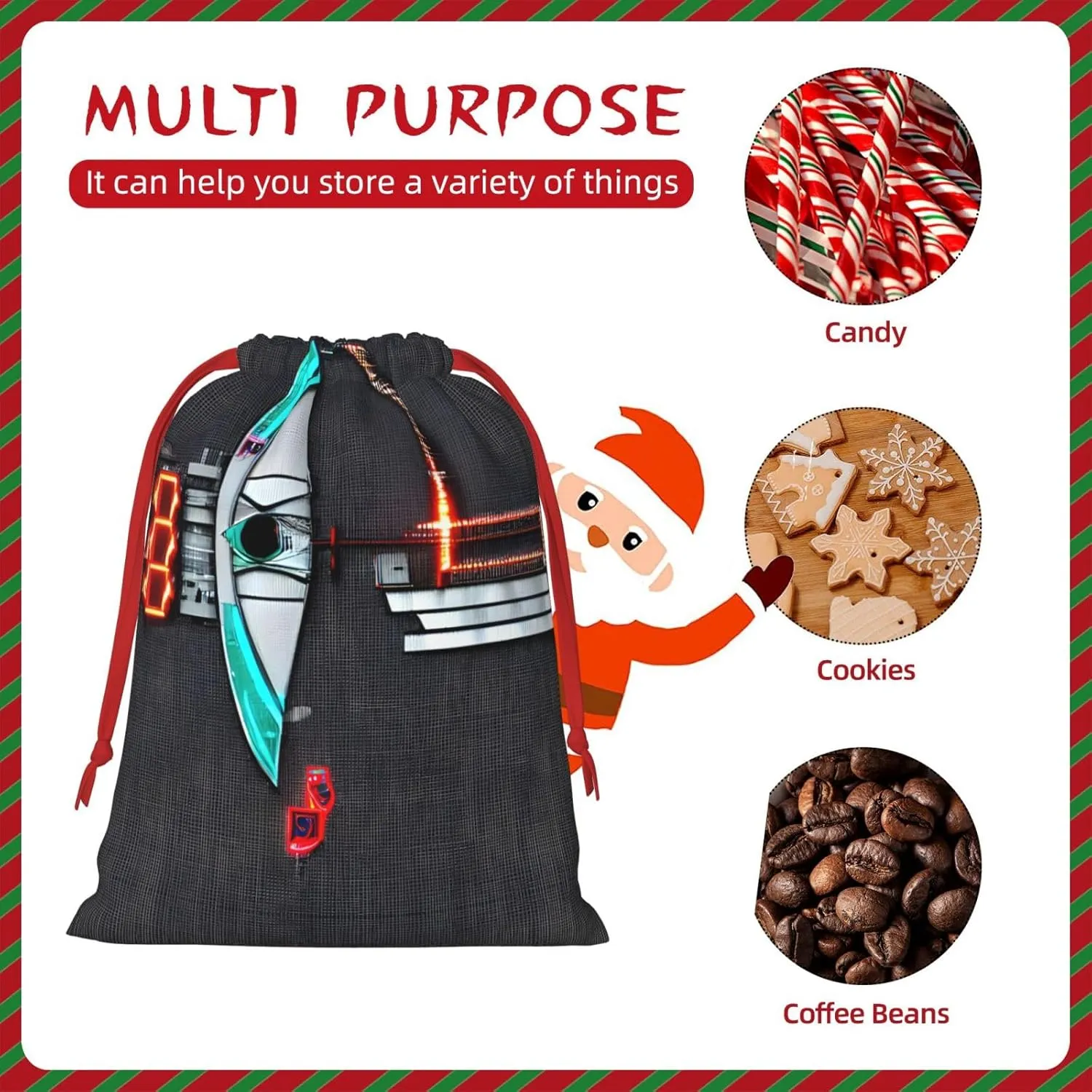 SamLng Small Drawstring Gift Bags - Darts arrows Christmas Gift Bags, Perfect for Favors, Candy Bags, and Grocery Storage