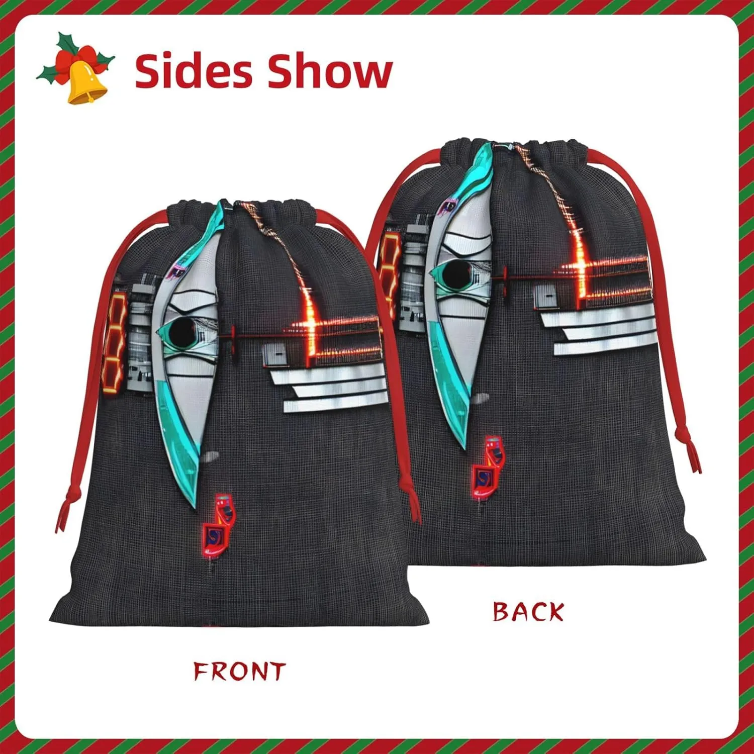 SamLng Small Drawstring Gift Bags - Darts arrows Christmas Gift Bags, Perfect for Favors, Candy Bags, and Grocery Storage