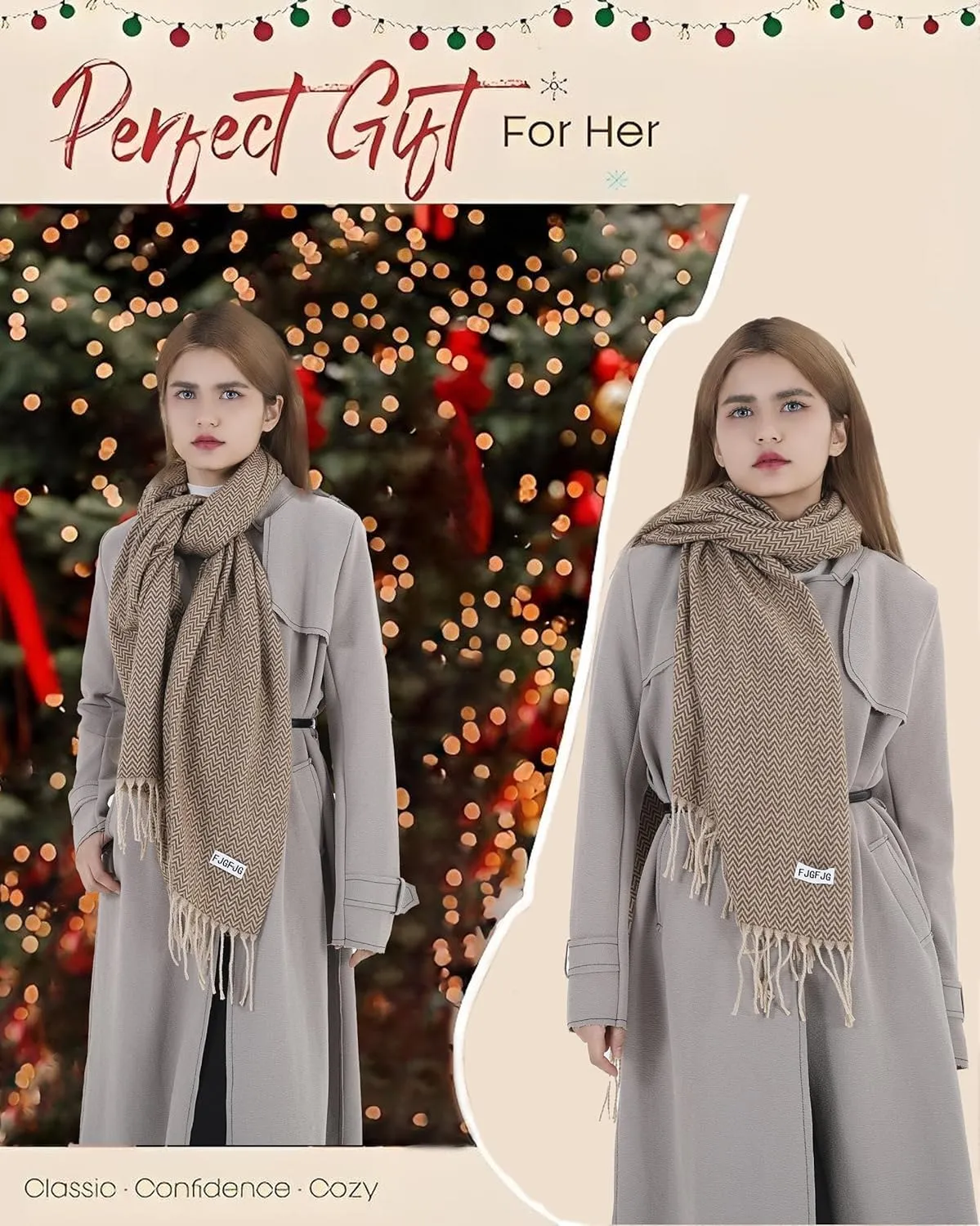 Scarfs for Women Pashmina Shawl Wraps Fashion Soft and Warm Blanket Scarves Cozy 2025