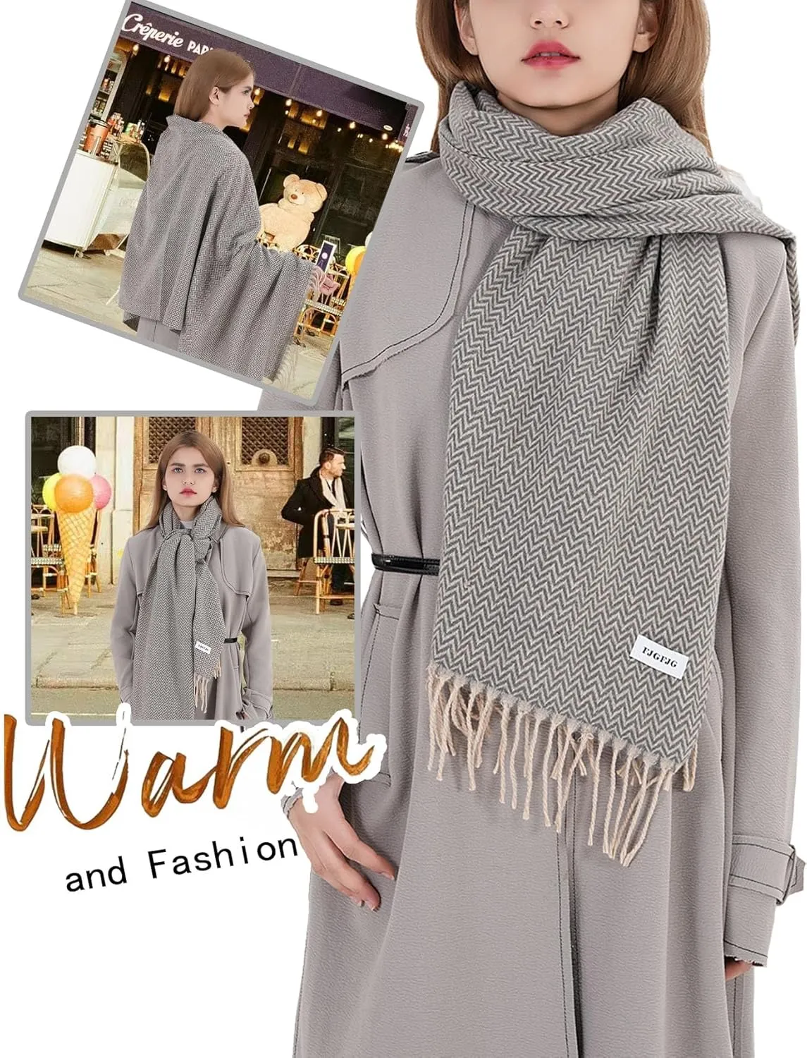 Scarfs for Women Pashmina Shawl Wraps Fashion Soft and Warm Blanket Scarves Cozy 2025