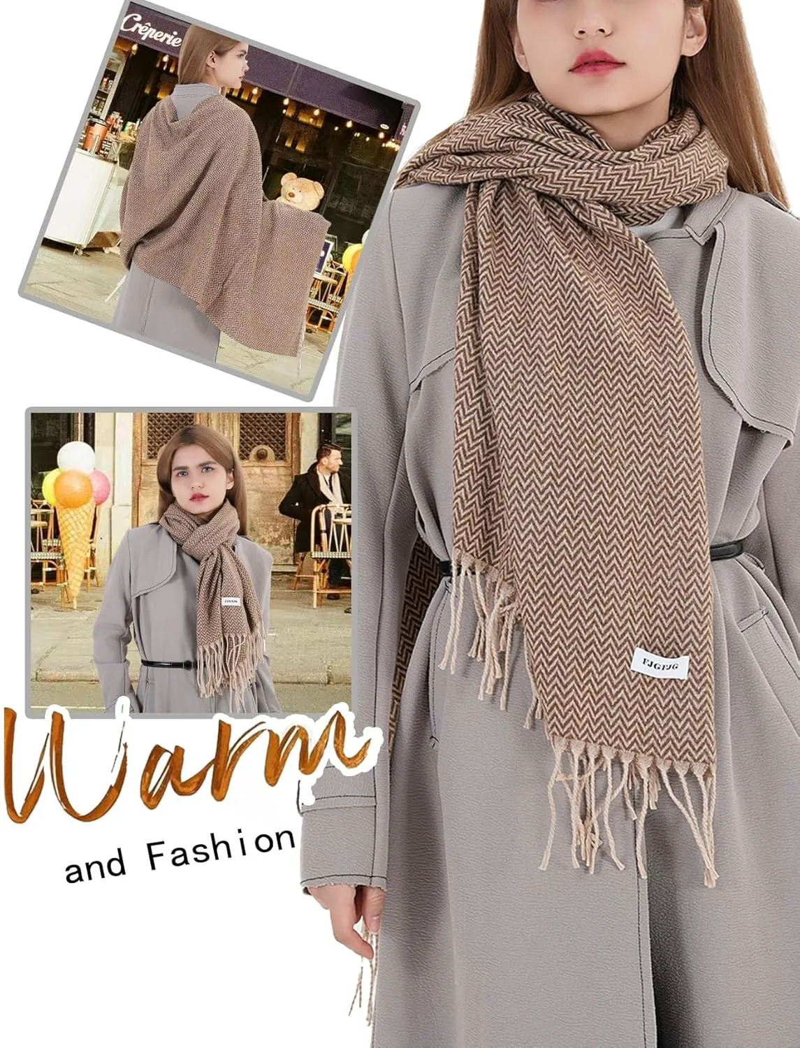 Scarfs for Women Pashmina Shawl Wraps Fashion Soft and Warm Blanket Scarves Cozy 2025