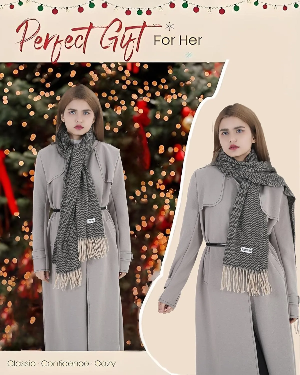 Scarfs for Women Pashmina Shawl Wraps Fashion Soft and Warm Blanket Scarves Cozy 2025