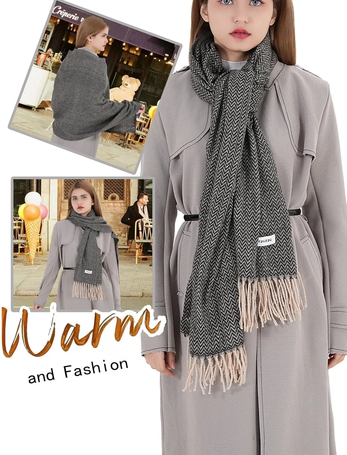 Scarfs for Women Pashmina Shawl Wraps Fashion Soft and Warm Blanket Scarves Cozy 2025