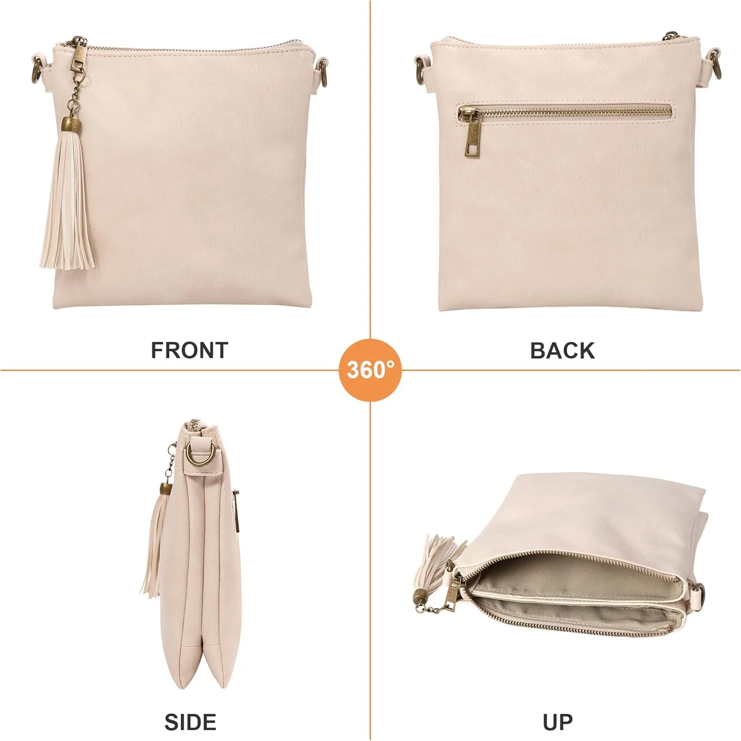 seOSTO Womens Small Crossbody Bag For Woman, Tassel Wallet Purse，Gifts For Teenage Girls