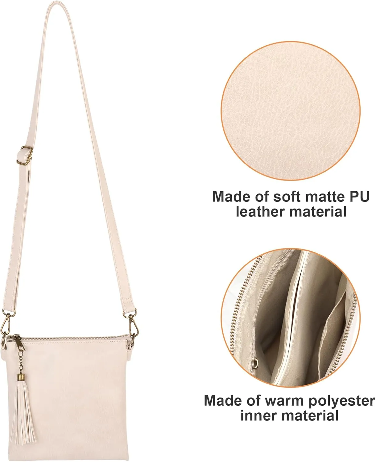 seOSTO Womens Small Crossbody Bag For Woman, Tassel Wallet Purse，Gifts For Teenage Girls