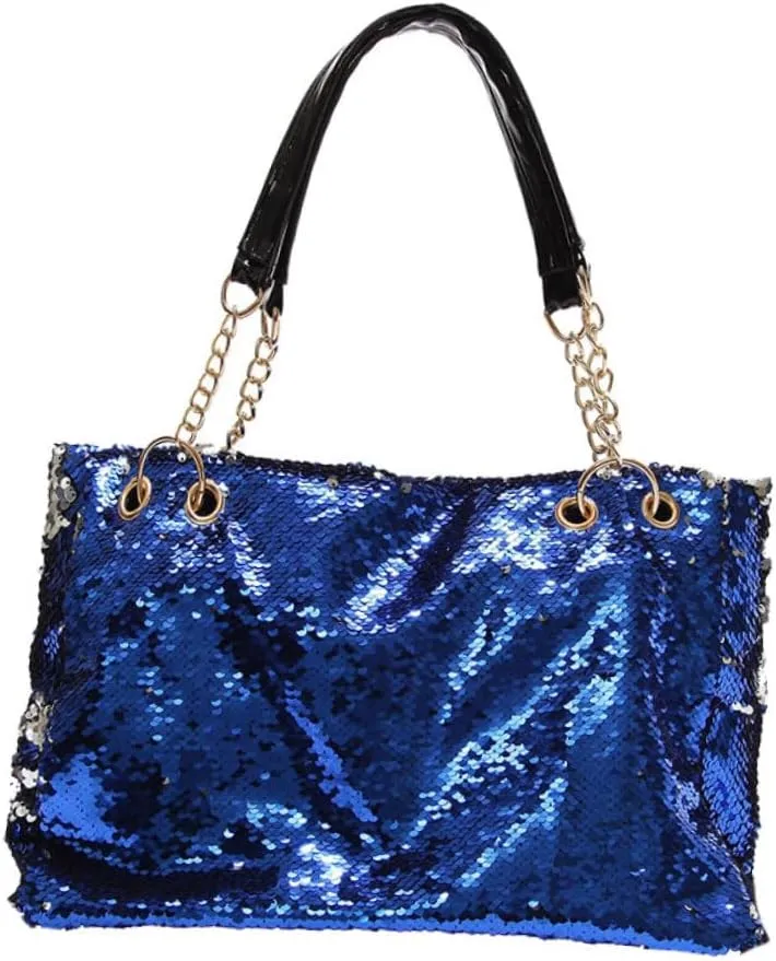 Sequin Purse Womens Tote Bags Black Tote Bags Crossbody Purses for Women Large Tote Bags for Women