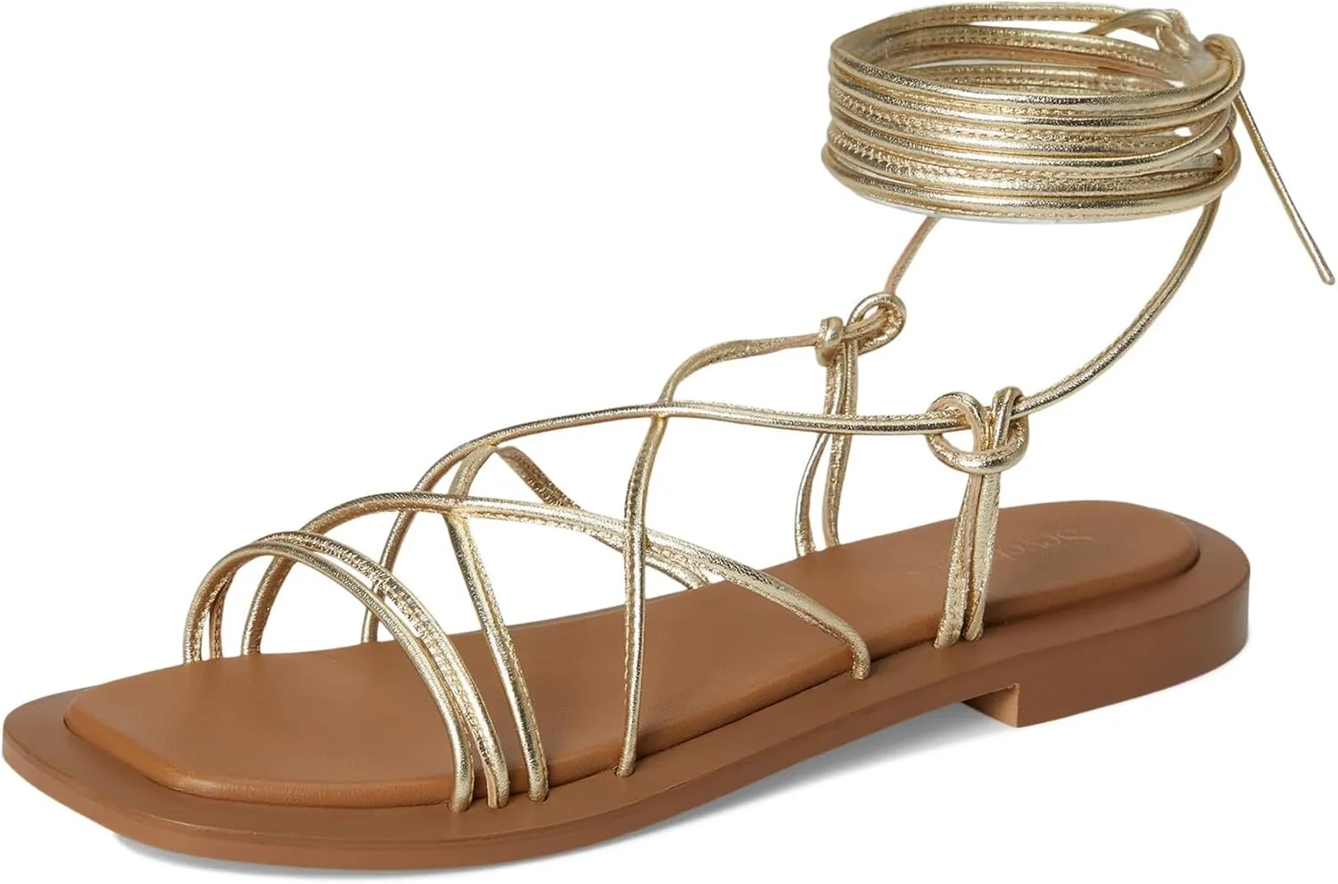 Seychelles Women's Lilac Two Metallic Leather Flat Sandal