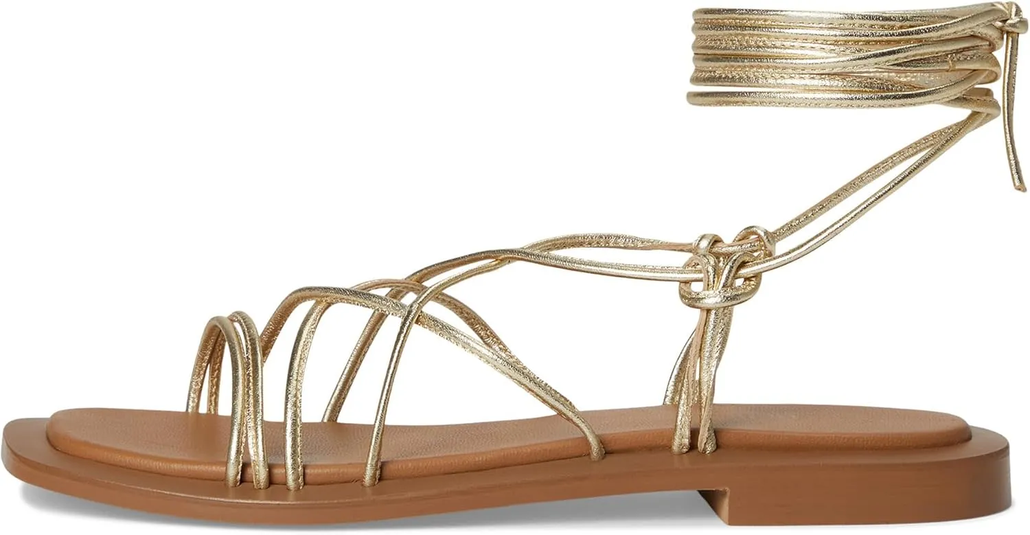 Seychelles Women's Lilac Two Metallic Leather Flat Sandal