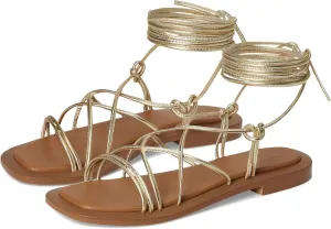 Seychelles Women's Lilac Two Metallic Leather Flat Sandal