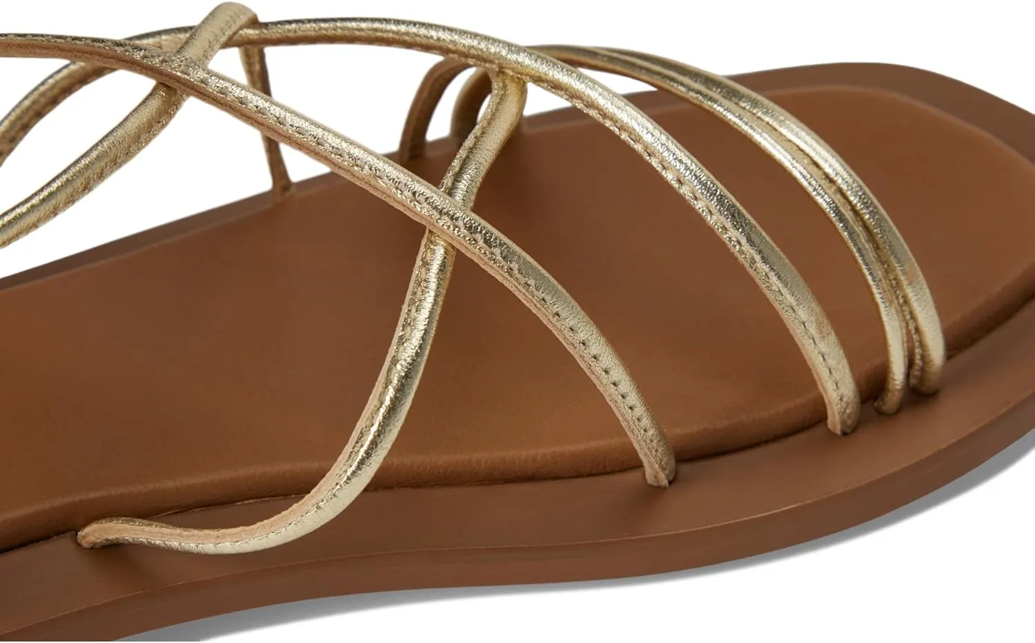 Seychelles Women's Lilac Two Metallic Leather Flat Sandal