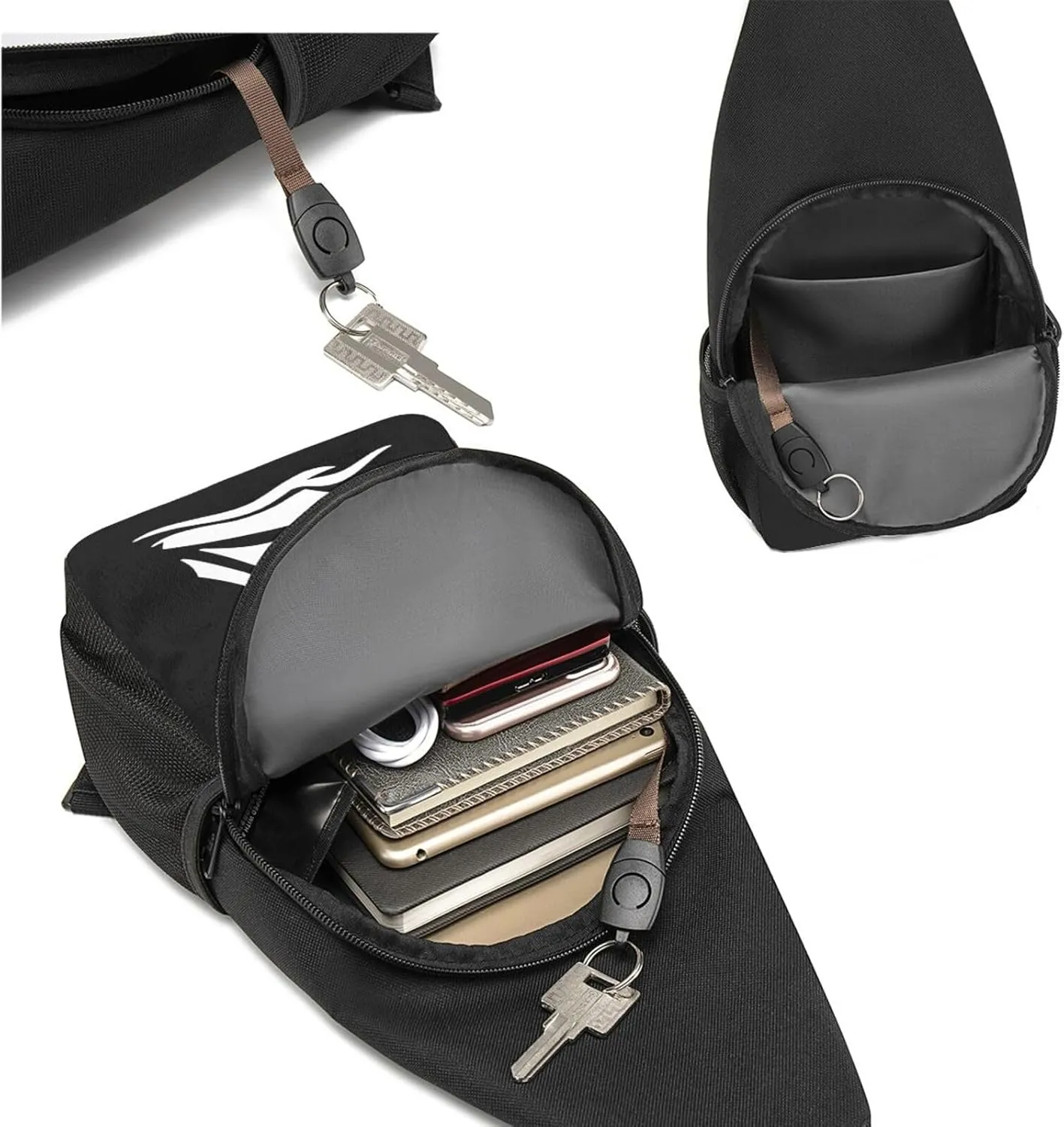 Silhouette of Sailboat Chest Pack Leisure Shoulder Crossbody Chest Bag