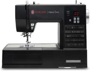 SINGER Heavy Duty 6600C Sterling Sewing Machine with Accessory Kit | Strong Motor with Enhanced Piercing Power, 215 Stitch Applications, Full Metal frame, LCD Screen & 1-Step Buttonhole