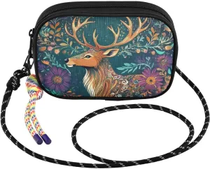 Small Crossbody Bags Closeup Elk Flowers for Women Cell Phone Purses Women's Shoulder Handbag Wallet Purse
