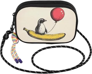 Small Crossbody Bags Penguin Banana Balloon for Women Cell Phone Purses Shoulder Bag Handbag with Adjustable Strap