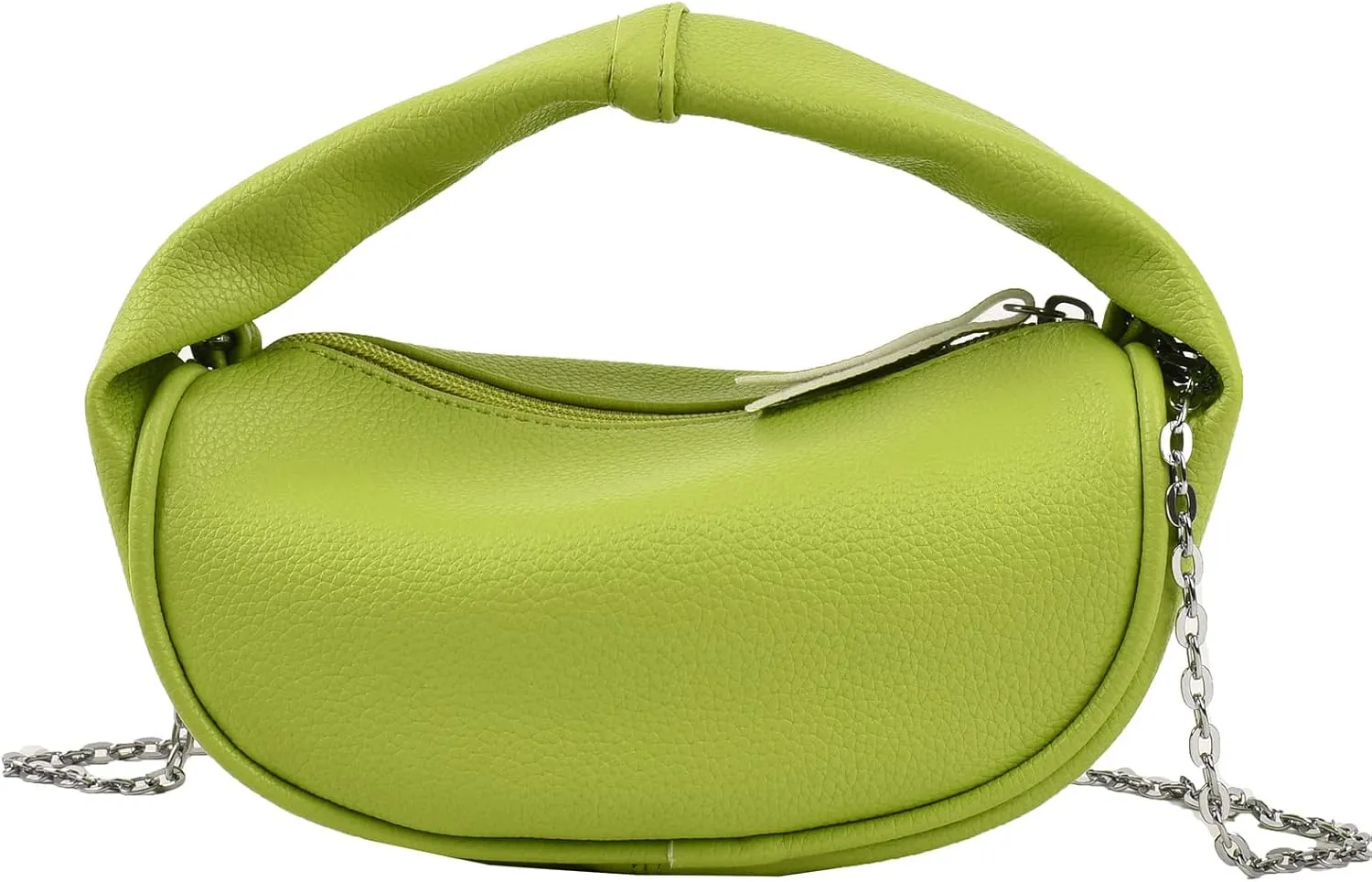 Small Shoulder Handbag for Women Fashion Mini Soft Crossbody Bag Lightweight Clutch Purse with Chain