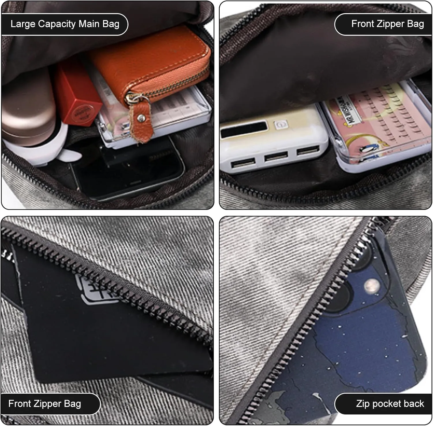 Small Sling Bag for Women and Men PU Crossbody Bags Fanny Pack Chest Bag for Travel