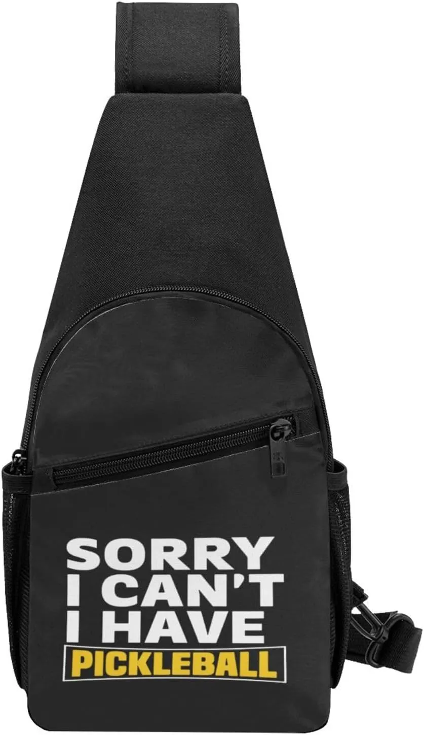 Sorry I Can'T I Have Pickleball Chest Pack Leisure Shoulder Crossbody Chest Bag