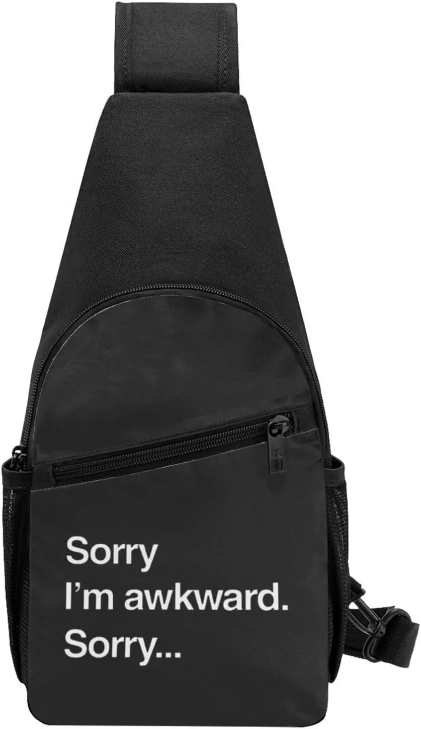 Sorry I'm Awkward Sorry Chest Pack Leisure Shoulder Crossbody Chest Bag