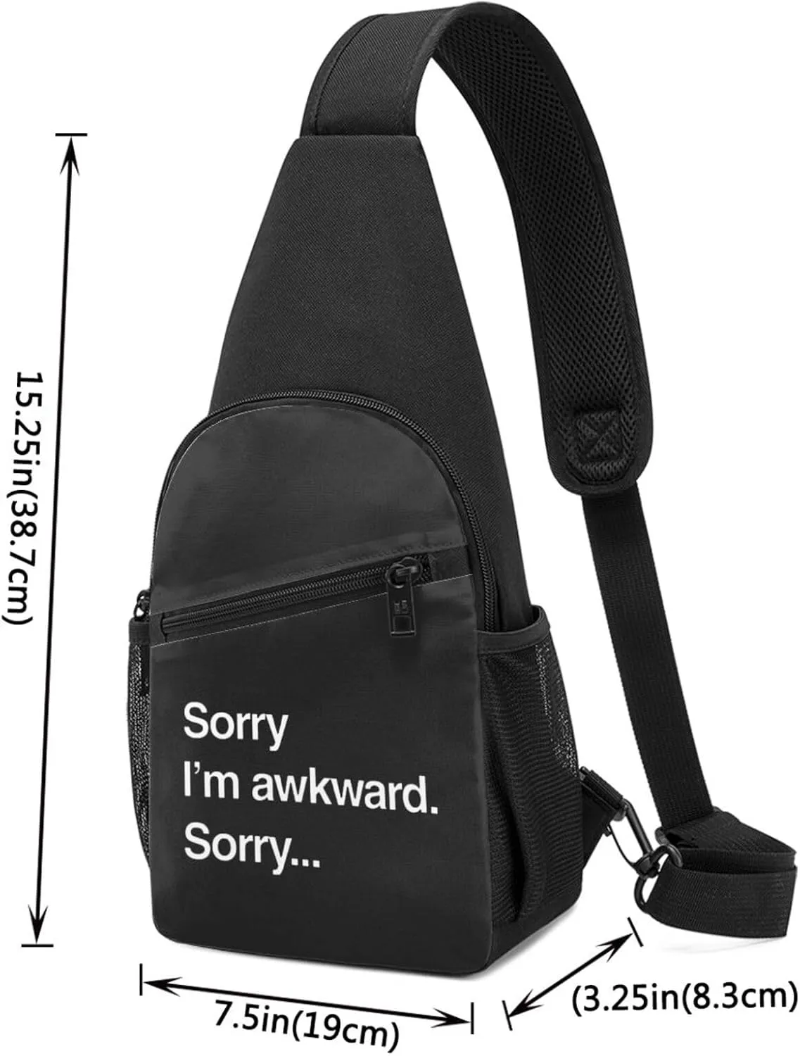 Sorry I'm Awkward Sorry Chest Pack Leisure Shoulder Crossbody Chest Bag