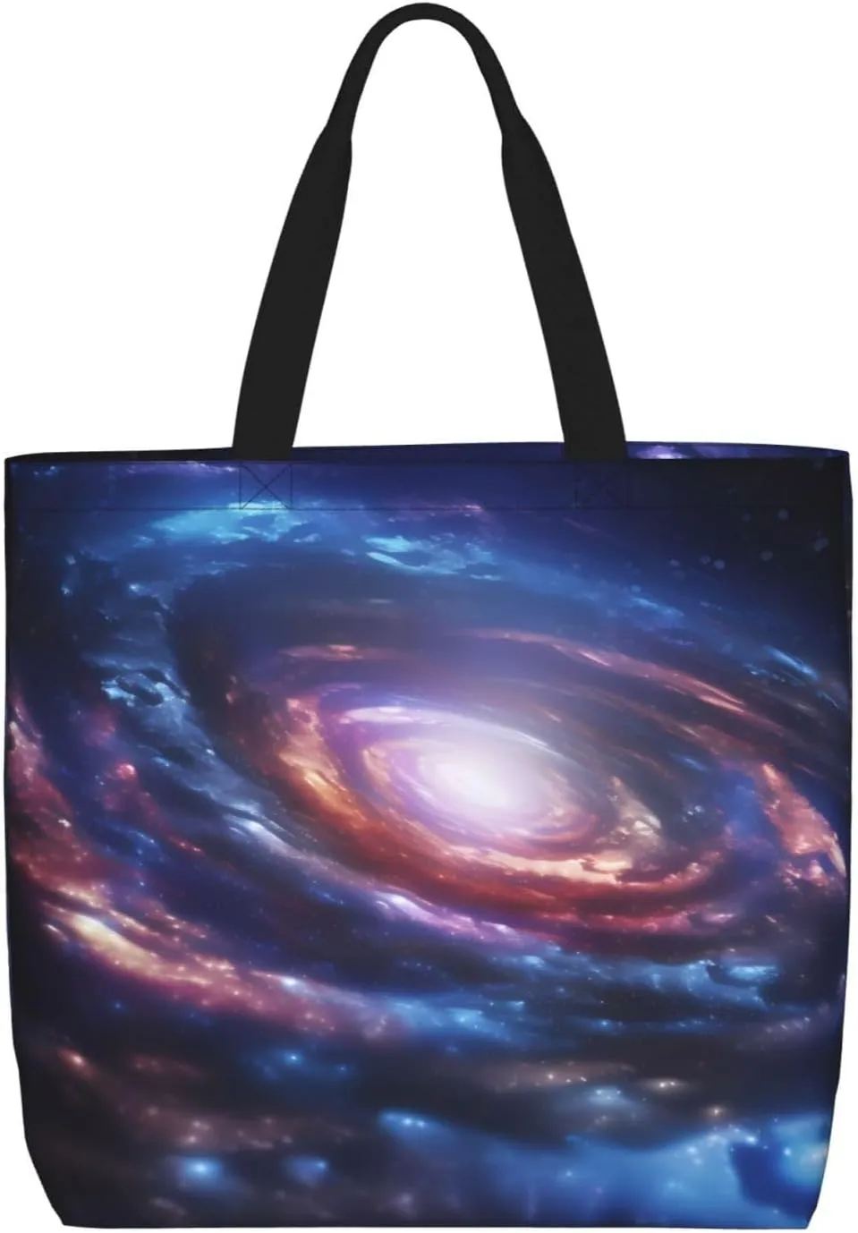(Space Spiral Cosmic Energy) Lightweight Portable Tote Bags Reusable Shoulder Bags For Men Women Shopping Travel Work Daily Use