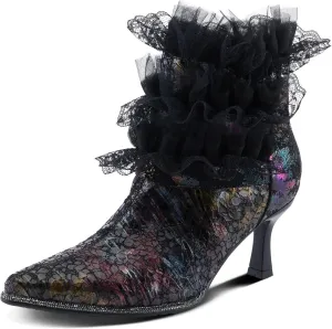 Spring Step L'Artiste Lacenshine Women's Iridescent Bootie - Cosmic Colors, Perfect for Date Nights & Parties