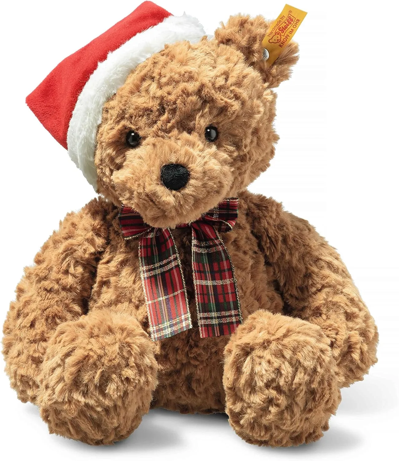 Steiff Soft Cuddly Friends Jimmy Teddy Bear Christmas, 12" Plush Toy