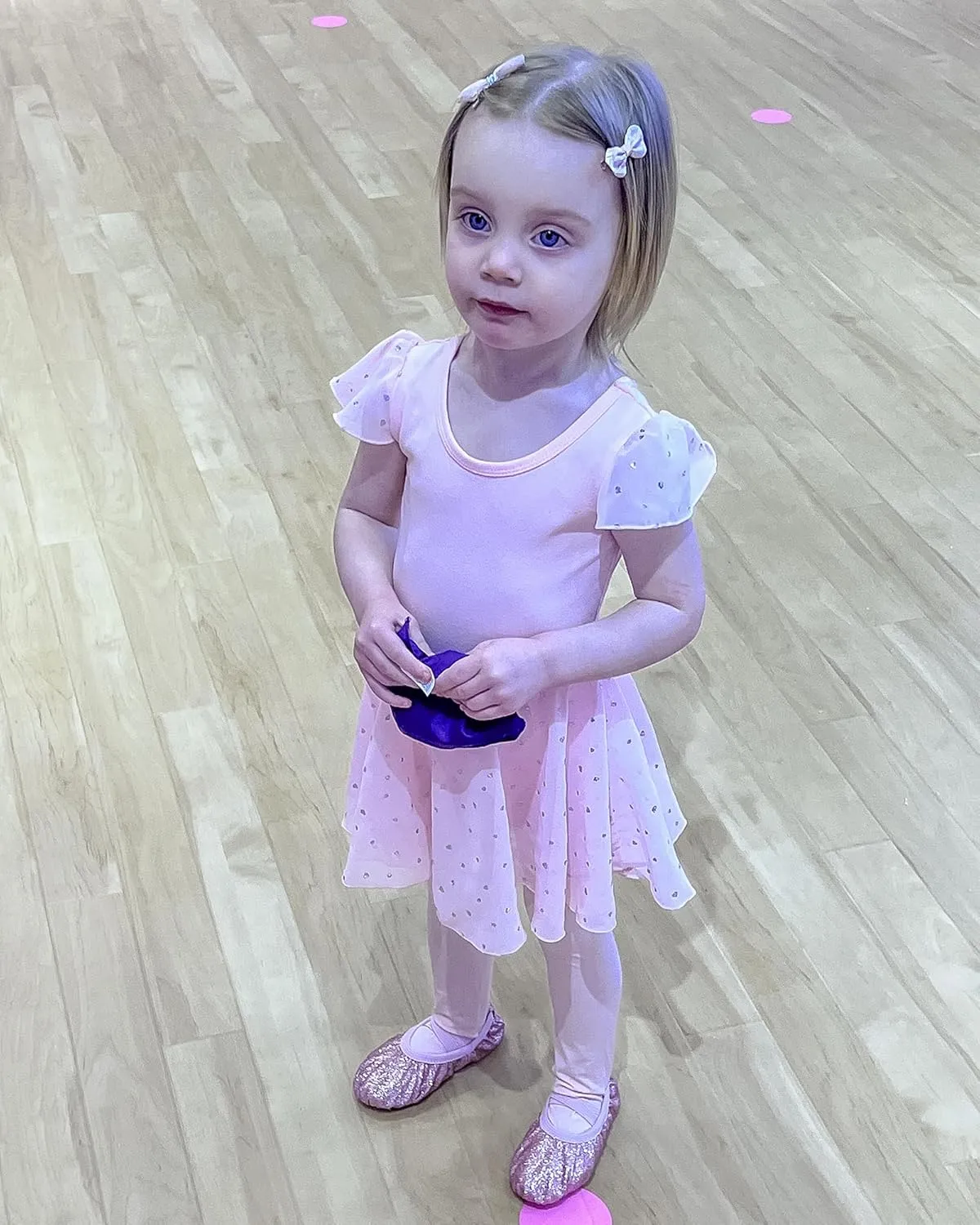 Stelle Ballet Shoes for Girls Glitter | Metallic Faux Leather Ballet Slippers Dance Shoes for Toddler/Little/Big Kids