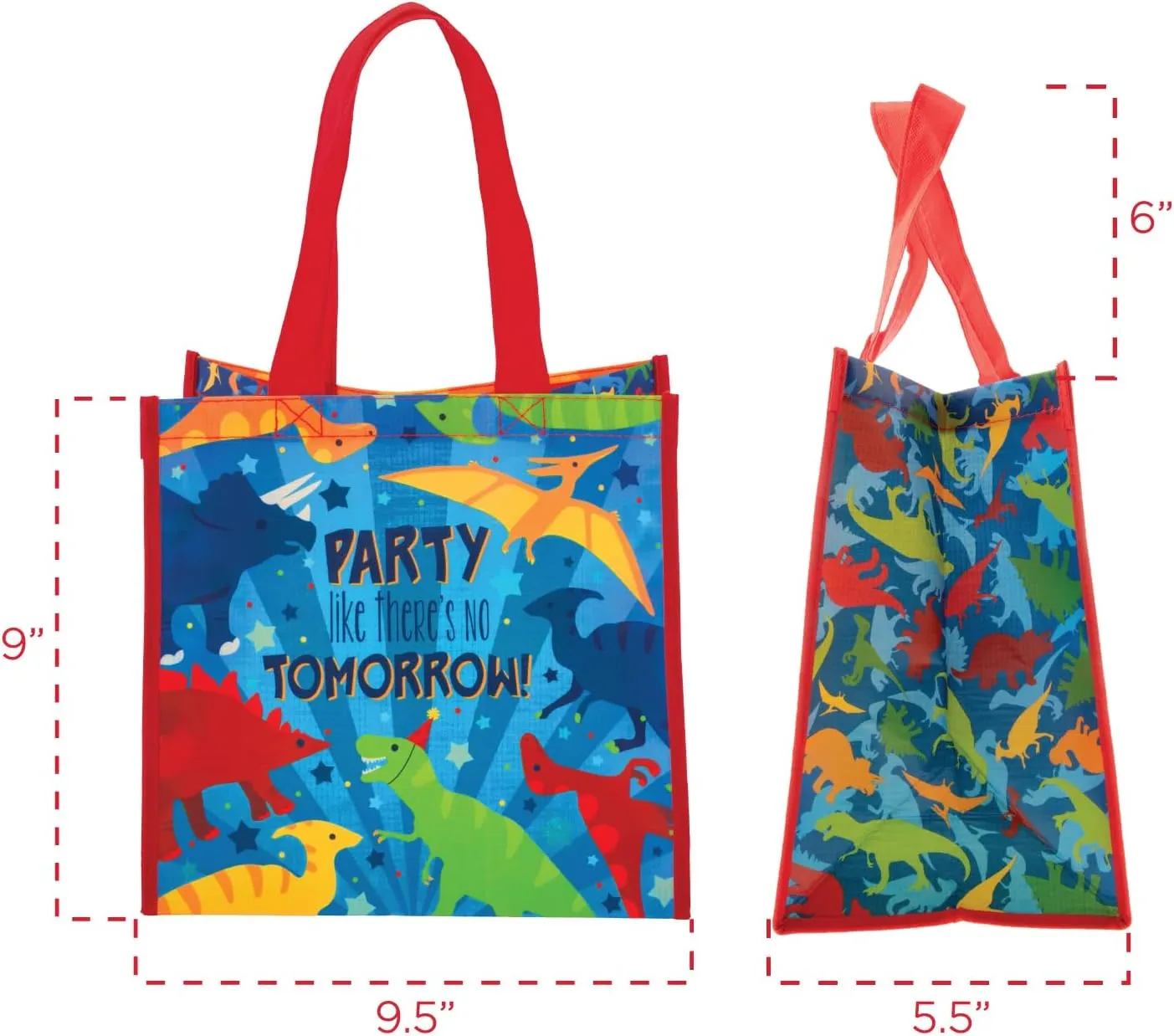 Stephen Joseph, Medium Recycled , Gift Bag with Handles, Kids , Reusable, Birthday Party, Shopping Bag