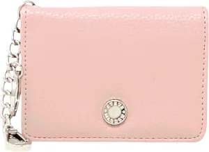 Steve Madden Bfold Clip On Card Case Wallet with Keyring (Chalk Pink)