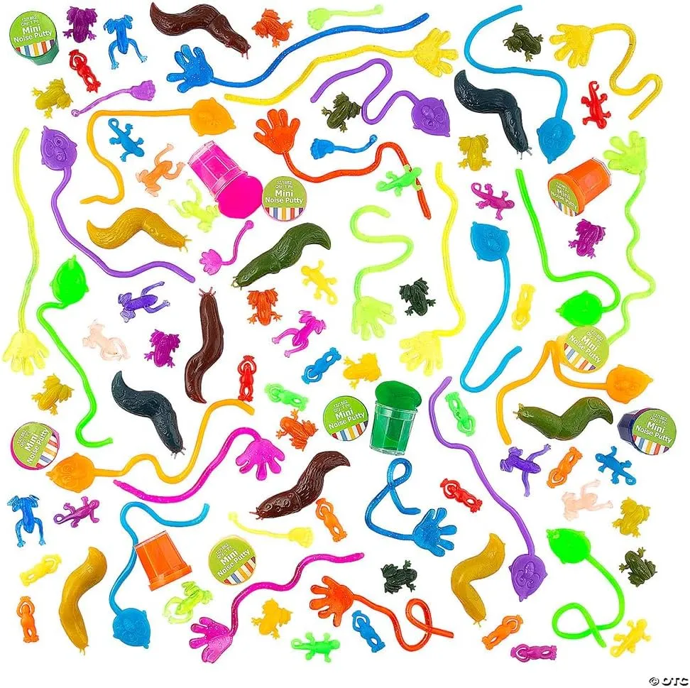 Sticky Toy Bulk Assortment - 100 Pieces - Perfect for Easter, Classroom Rewards and Halloween