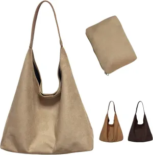 Suede Bags for Women New Suede Tote Bag for Women Fashionable Suede Bag Retro Suede Slouchy Bag Suede Shoulder Bag