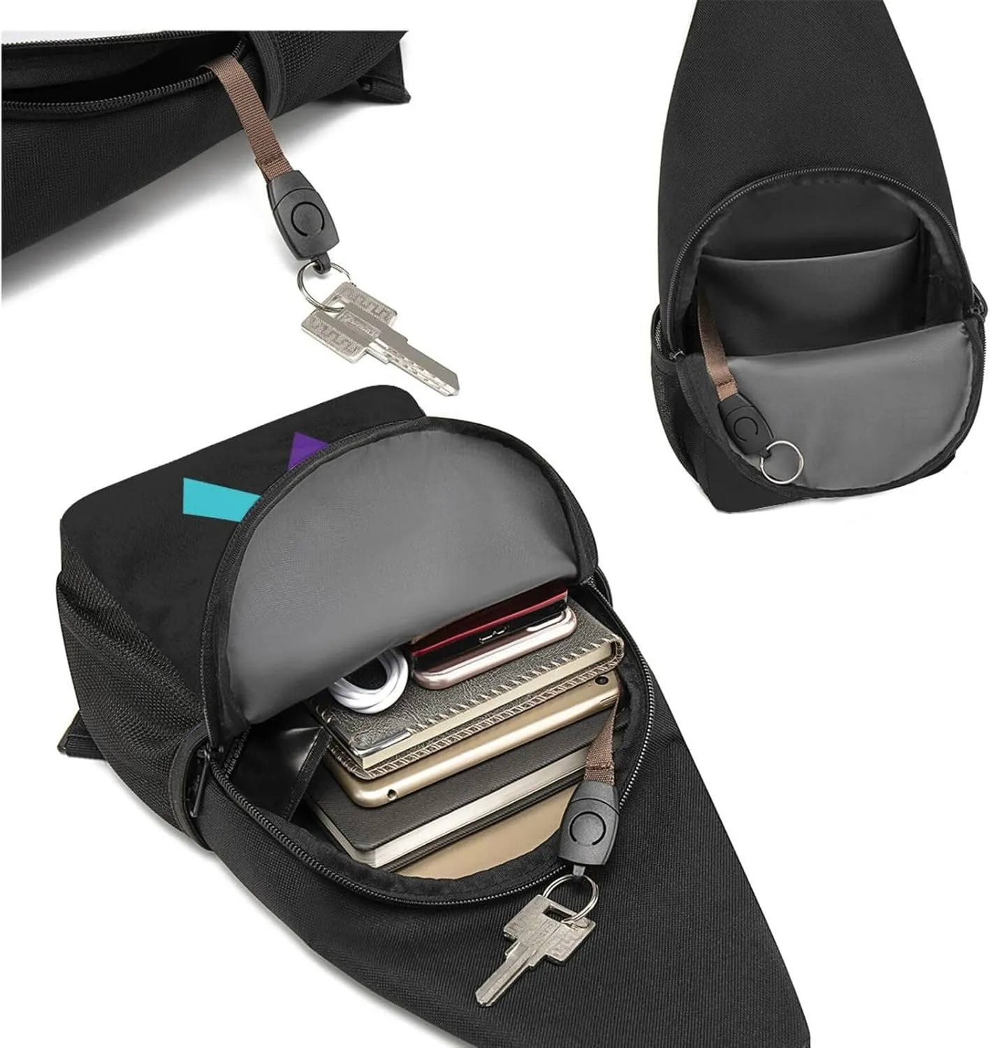 Suicide Prevention Awareness Ribbon Chest Pack Leisure Shoulder Crossbody Chest Bag