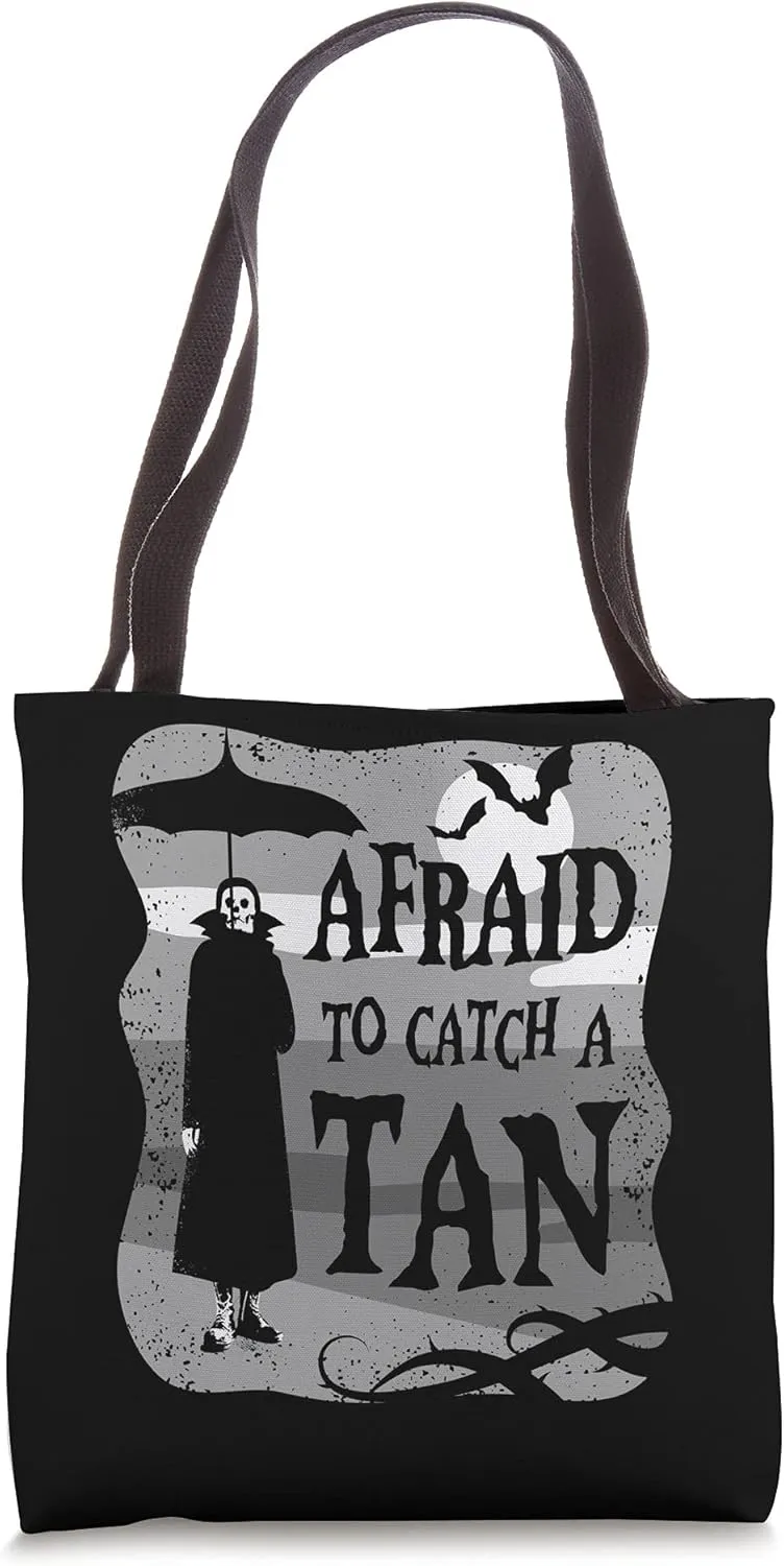 Summer Goth Afraid To Catch A Tan At The Beach Tote Bag