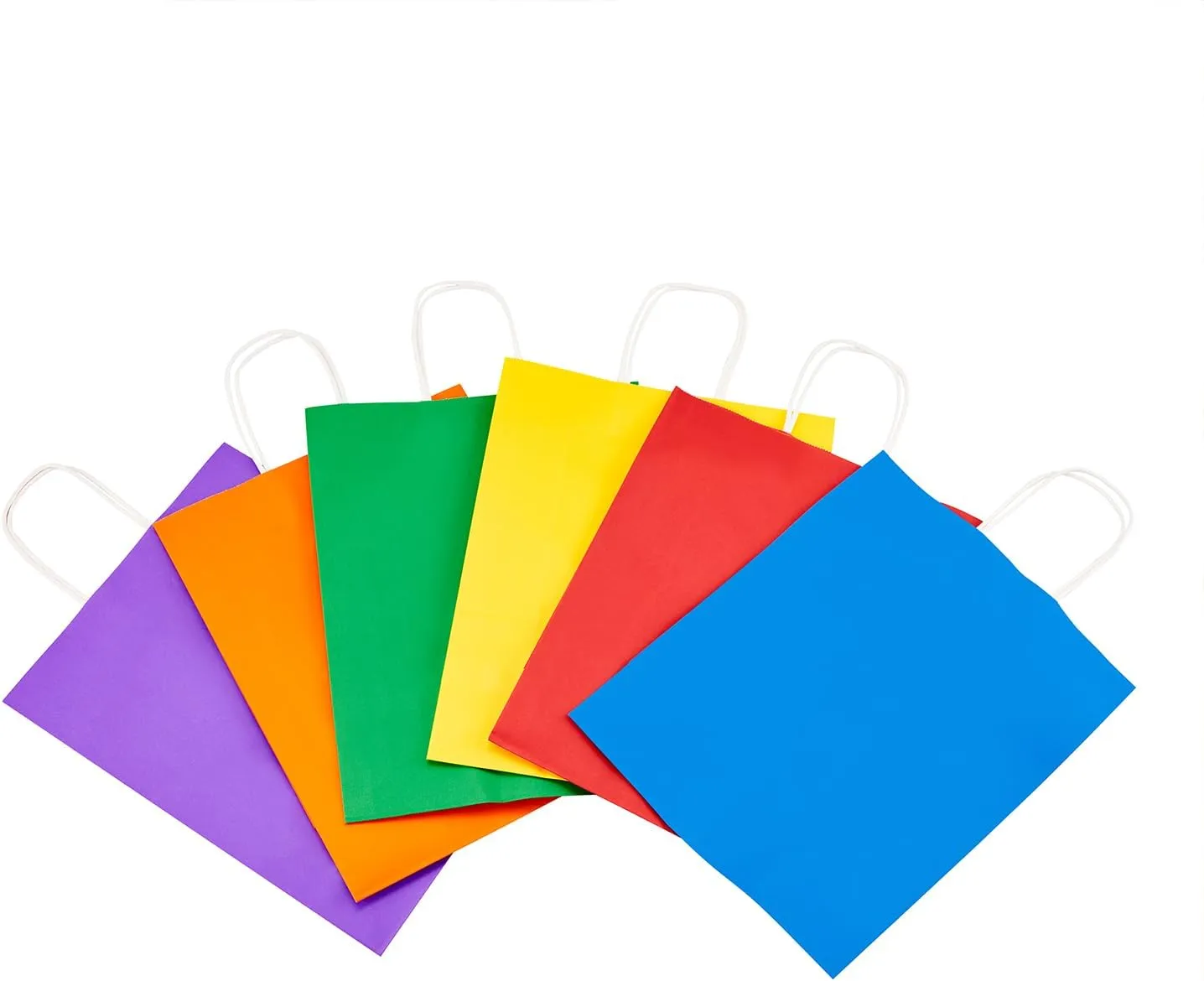 SUNCOLOR 24 Pack 13" Large Party Favor Bags for Birthday Party Gift Bags With Handle (Rainbow)