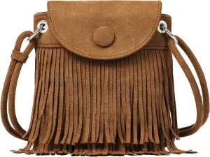 Sunwel Fashion Mini Fringe Purse Small Phone Bags for Women Western Cell Phone Wallet with Zipper Pockets