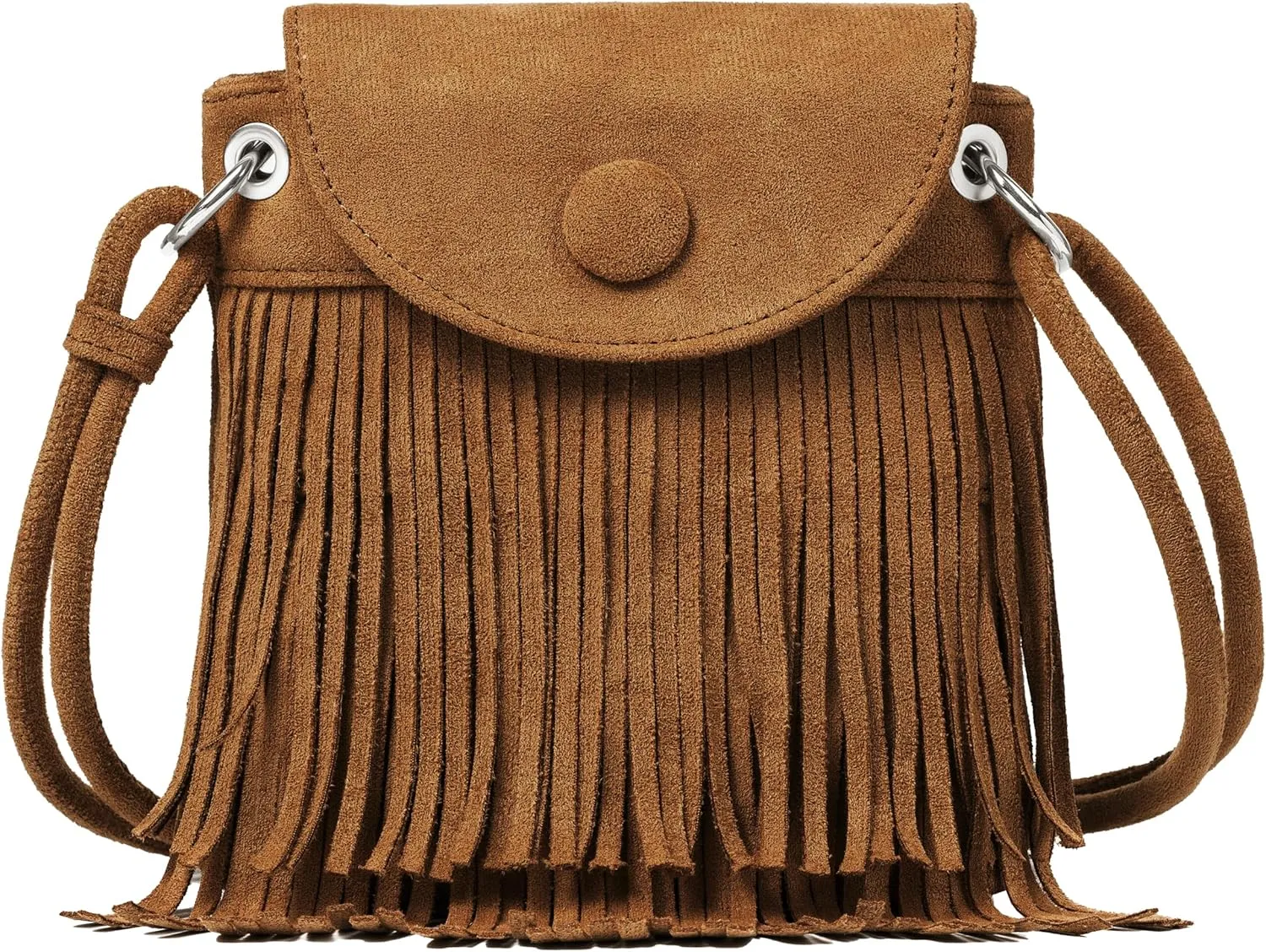 Sunwel Fashion Mini Fringe Purse Small Phone Bags for Women Western Cell Phone Wallet with Zipper Pockets