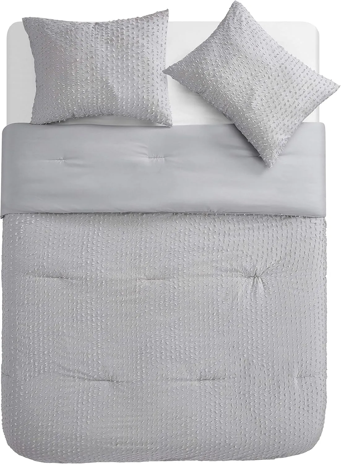 Tahari Home - King Comforter Set, 3-Piece Bedding with Matching Shams, Chic Room Decor (Vee Grey, King)