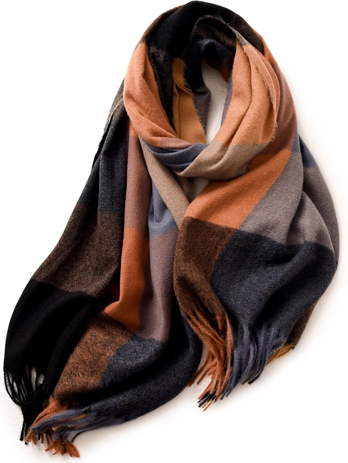 Tartan Plaid Scarves for Women Winter,Long Scarves for Women with Fringe,Super Soft Scarf for Women Winter